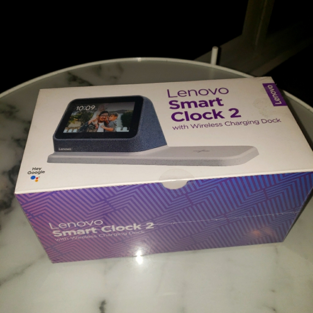 LENOVO SMART CLOCK 2 with wireless charging dock. Brand new/Sealed pkg